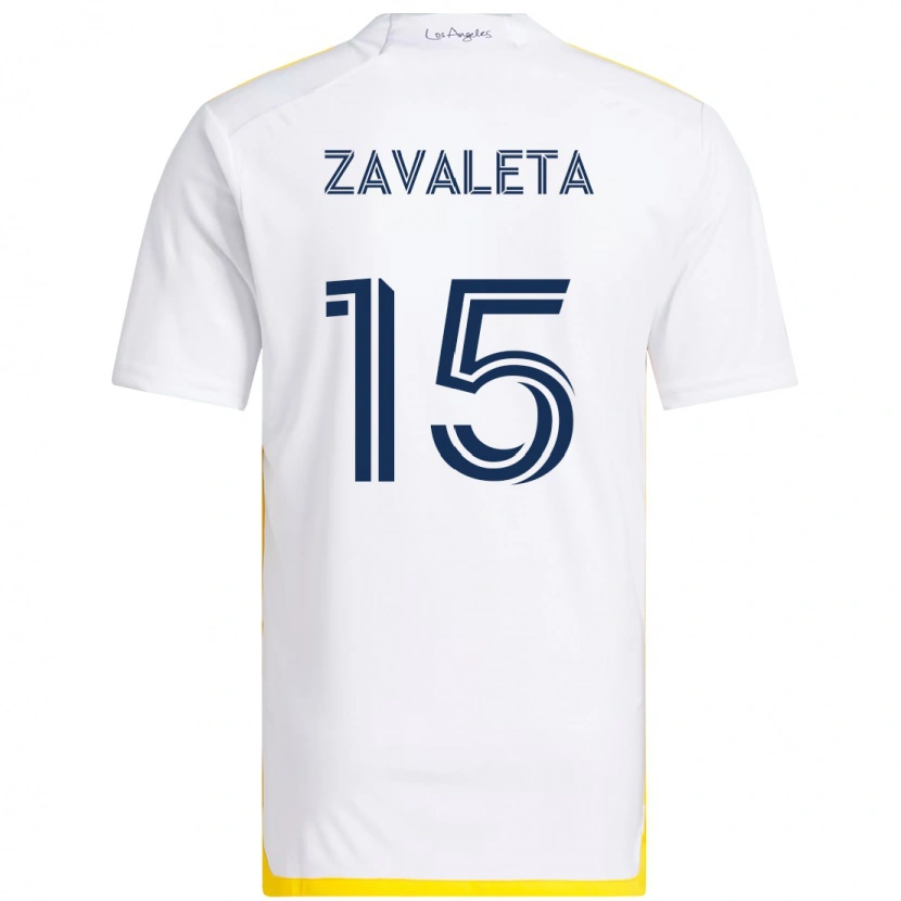 Danxen Heren Eriq Zavaleta #15 Wit Geel Thuisshirt Thuistenue 2025/26 T-Shirt