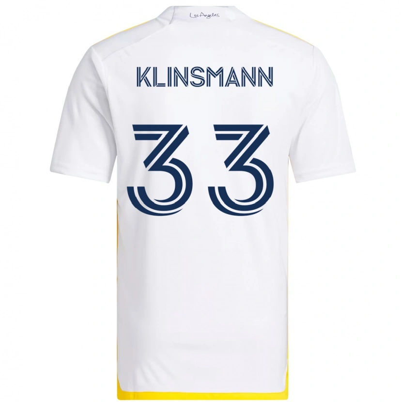 Danxen Heren Jonathan Klinsmann #33 Wit Geel Thuisshirt Thuistenue 2025/26 T-Shirt
