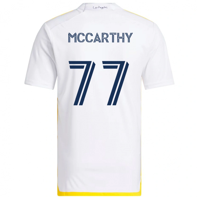 Danxen Heren John Mccarthy #77 Wit Geel Thuisshirt Thuistenue 2025/26 T-Shirt