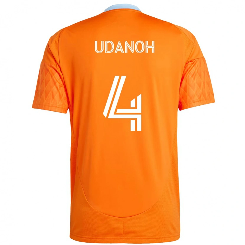 Danxen Heren Iffy Udanoh #4 Oranje Wit Thuisshirt Thuistenue 2025/26 T-Shirt