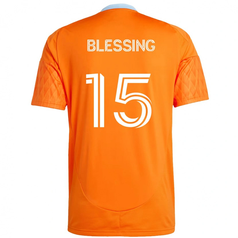 Danxen Heren Latif Blessing #15 Oranje Wit Thuisshirt Thuistenue 2025/26 T-Shirt