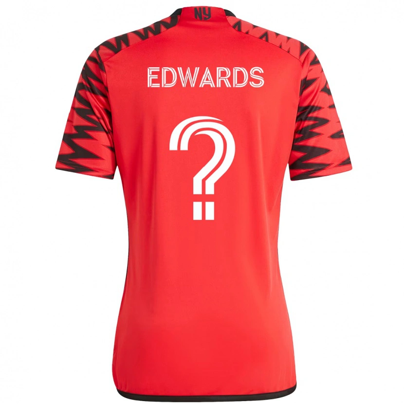 Danxen Heren Raheem Edwards #0 Rood Zwart Thuisshirt Thuistenue 2025/26 T-Shirt