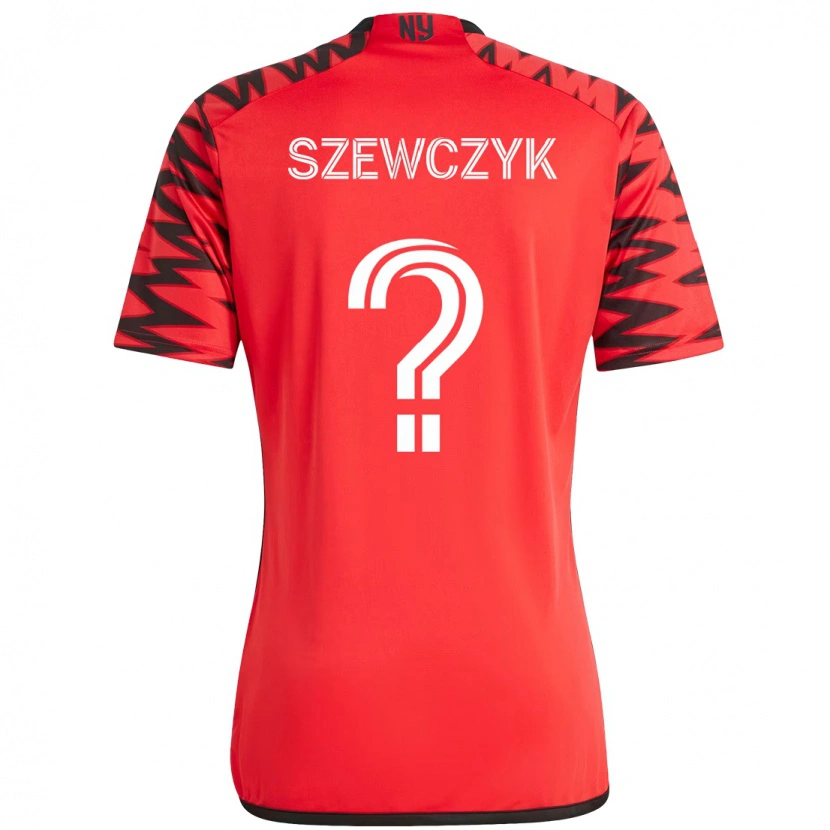 Danxen Heren Tobias Szewczyk #0 Rood Zwart Thuisshirt Thuistenue 2025/26 T-Shirt