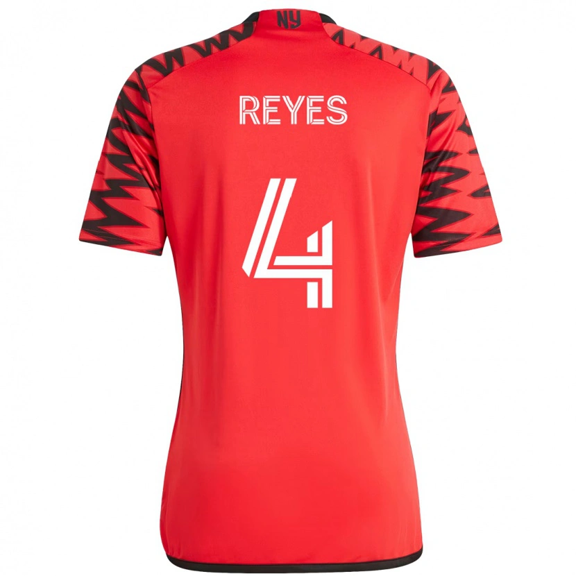 Danxen Heren Andrés Reyes #4 Rood Zwart Thuisshirt Thuistenue 2025/26 T-Shirt