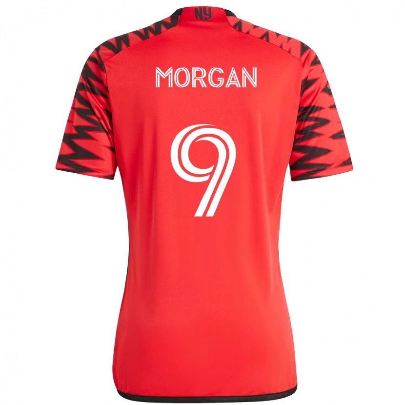 Danxen Heren Lewis Morgan #9 Rood Zwart Thuisshirt Thuistenue 2025/26 T-Shirt