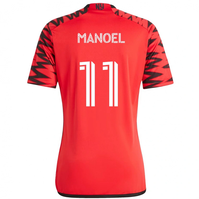 Danxen Heren Elias Manoel #11 Rood Zwart Thuisshirt Thuistenue 2025/26 T-Shirt