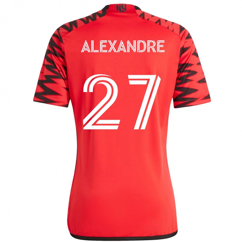 Danxen Heren Davi Alexandre #27 Rood Zwart Thuisshirt Thuistenue 2025/26 T-Shirt