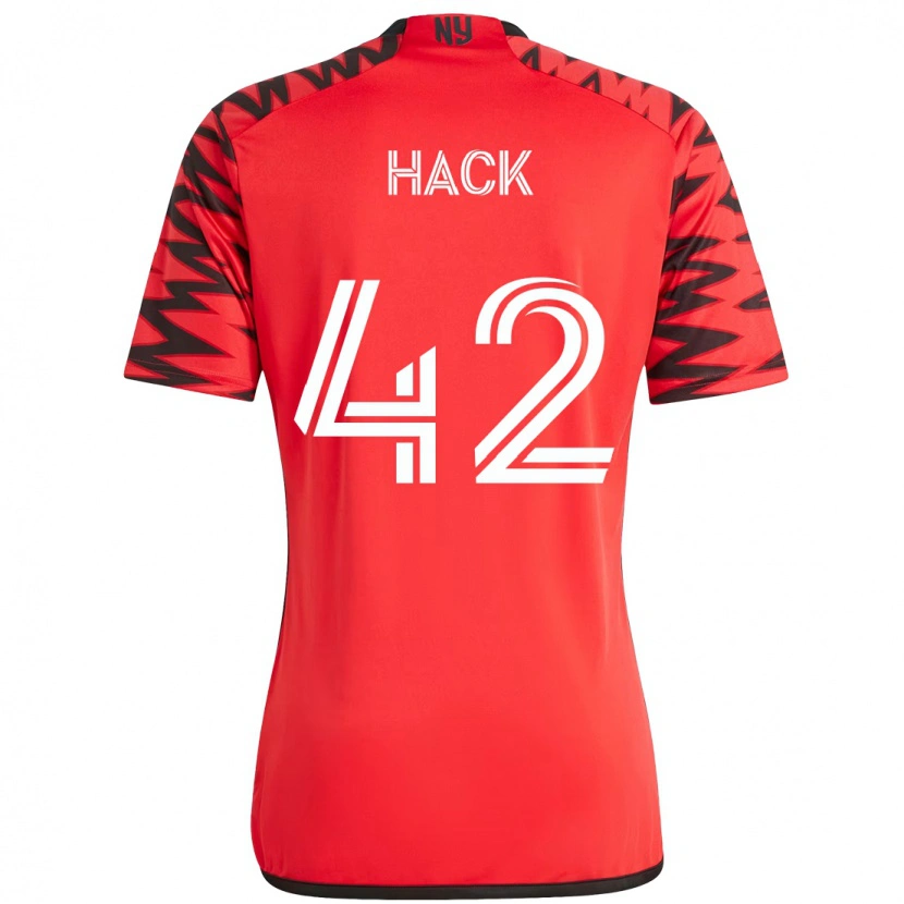 Danxen Heren Alexander Hack #42 Rood Zwart Thuisshirt Thuistenue 2025/26 T-Shirt
