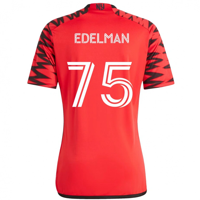 Danxen Heren Daniel Edelman #75 Rood Zwart Thuisshirt Thuistenue 2025/26 T-Shirt