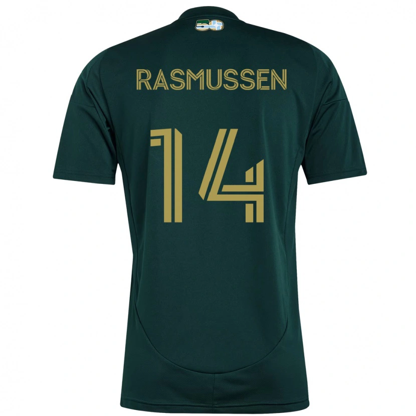 Danxen Heren Justin Rasmussen #14 Zwart Bruin Thuisshirt Thuistenue 2025/26 T-Shirt