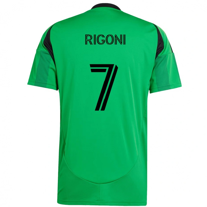 Danxen Heren Emiliano Rigoni #7 Groen Zwart Thuisshirt Thuistenue 2025/26 T-Shirt