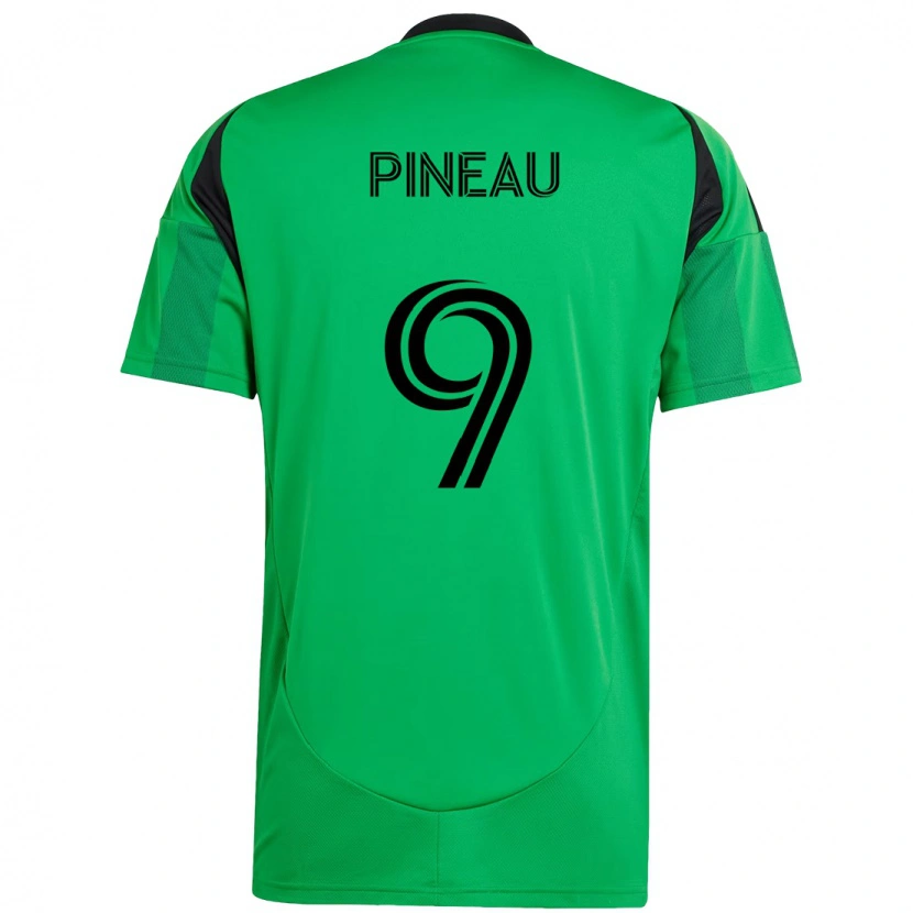 Danxen Heren Sebastien Pineau #9 Groen Zwart Thuisshirt Thuistenue 2025/26 T-Shirt