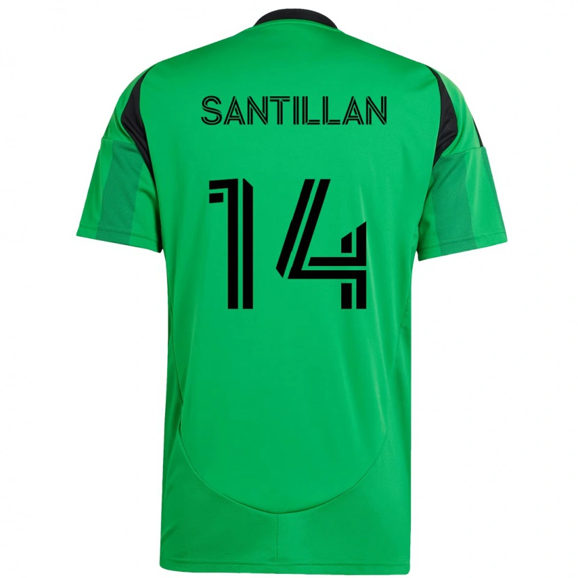 Danxen Heren Jonathan Santillan #14 Groen Zwart Thuisshirt Thuistenue 2025/26 T-Shirt