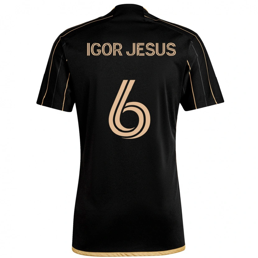 Danxen Heren Igor Jesus #6 Zwart Bruin Thuisshirt Thuistenue 2025/26 T-Shirt