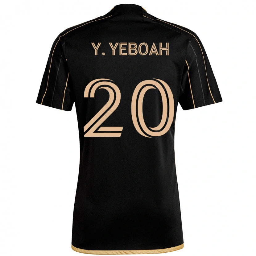 Danxen Heren Yaw Yeboah #20 Zwart Bruin Thuisshirt Thuistenue 2025/26 T-Shirt