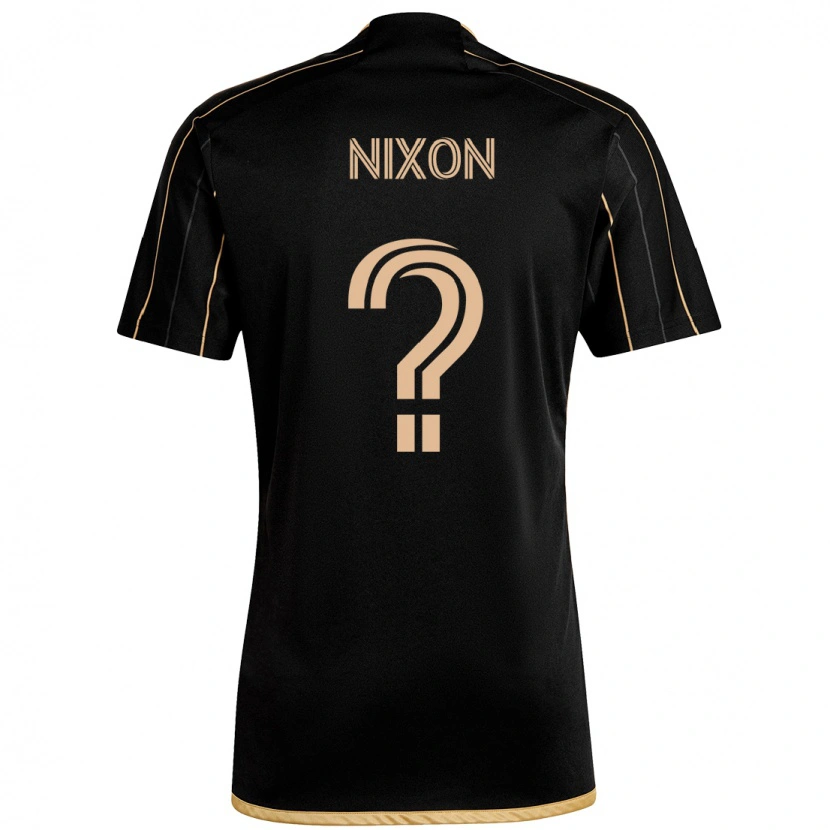 Danxen Heren Shakir Nixon #0 Zwart Bruin Thuisshirt Thuistenue 2025/26 T-Shirt