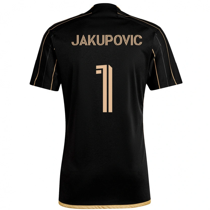 Danxen Heren Eldin Jakupovic #1 Zwart Bruin Thuisshirt Thuistenue 2025/26 T-Shirt