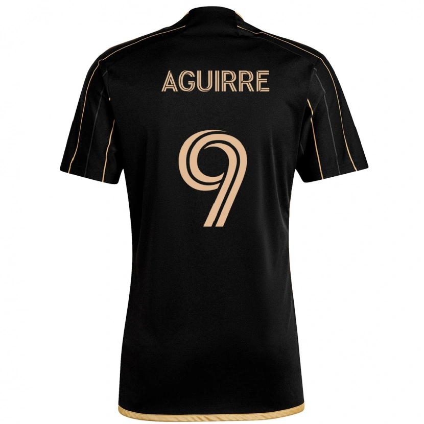 Danxen Heren Dustin Aguirre #9 Zwart Bruin Thuisshirt Thuistenue 2025/26 T-Shirt