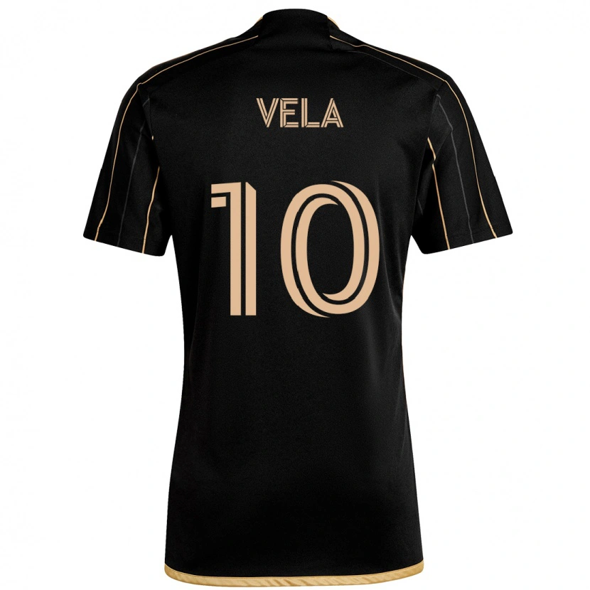Danxen Heren Carlos Vela #10 Zwart Bruin Thuisshirt Thuistenue 2025/26 T-Shirt