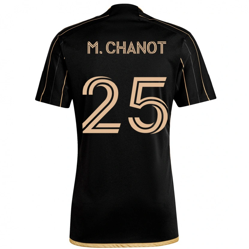 Danxen Heren Maxime Chanot #25 Zwart Bruin Thuisshirt Thuistenue 2025/26 T-Shirt