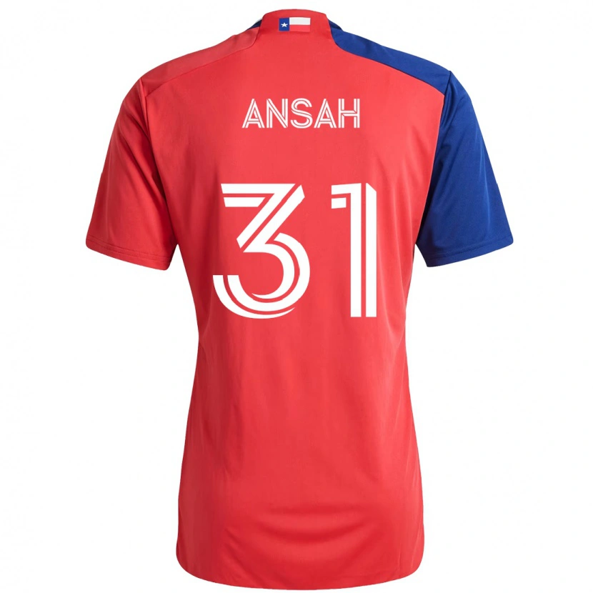 Danxen Heren Eugene Ansah #31 Rood Marineblauw Thuisshirt Thuistenue 2025/26 T-Shirt