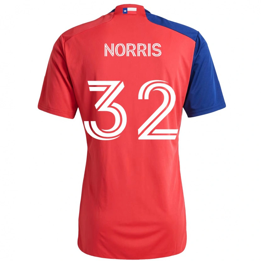 Danxen Heren Nolan Norris #32 Rood Marineblauw Thuisshirt Thuistenue 2025/26 T-Shirt