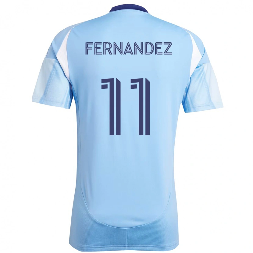 Danxen Heren Julián Fernández #11 Lichtblauw Thuisshirt Thuistenue 2025/26 T-Shirt