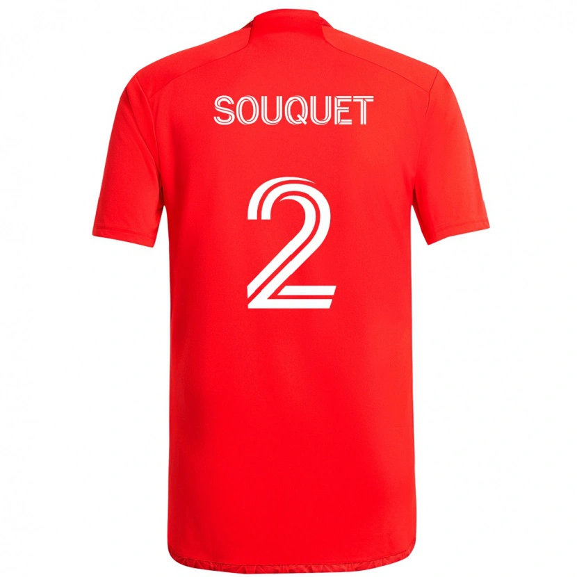 Danxen Heren Arnaud Souquet #2 Rood Wit Thuisshirt Thuistenue 2025/26 T-Shirt