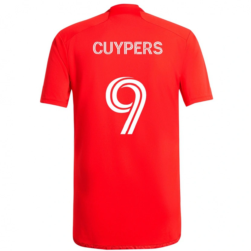 Danxen Heren Hugo Cuypers #9 Rood Wit Thuisshirt Thuistenue 2025/26 T-Shirt