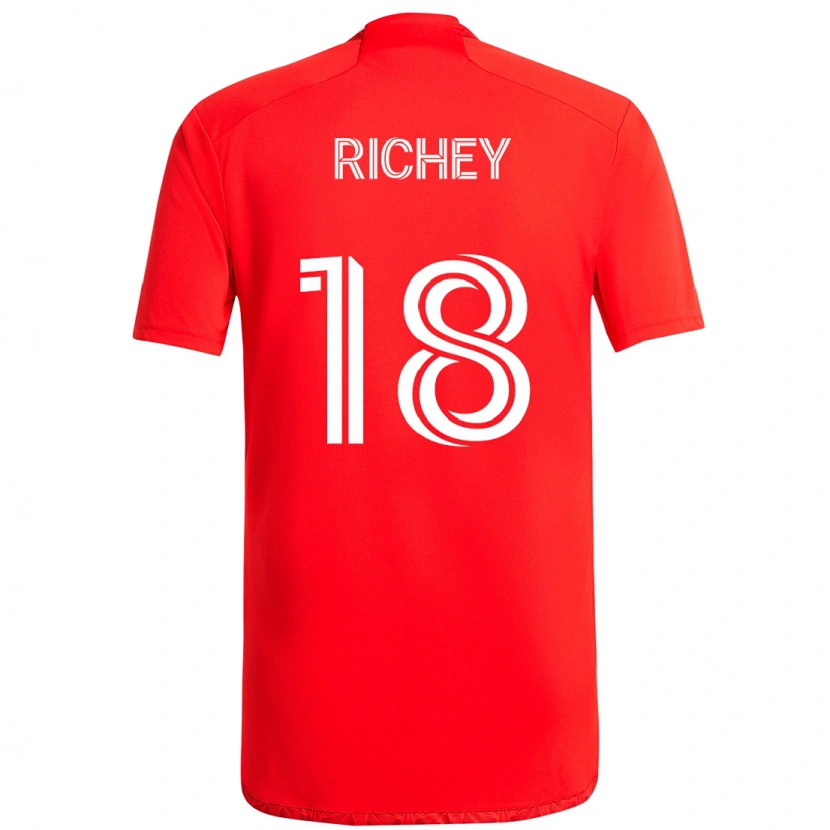 Danxen Heren Spencer Richey #18 Rood Wit Thuisshirt Thuistenue 2025/26 T-Shirt