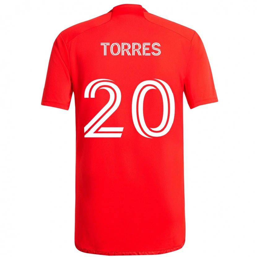 Danxen Heren Jairo Torres #20 Rood Wit Thuisshirt Thuistenue 2025/26 T-Shirt