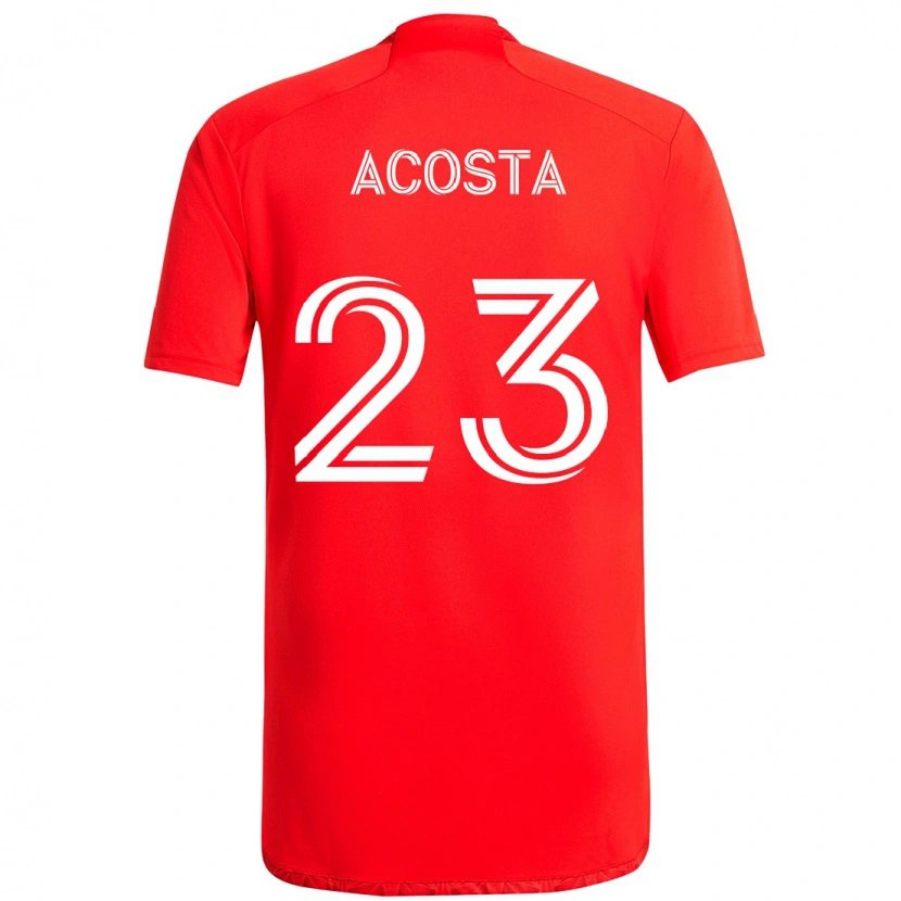 Danxen Heren Kellyn Acosta #23 Rood Wit Thuisshirt Thuistenue 2025/26 T-Shirt