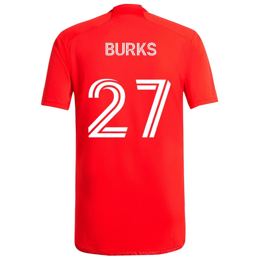 Danxen Heren Kendall Burks #27 Rood Wit Thuisshirt Thuistenue 2025/26 T-Shirt