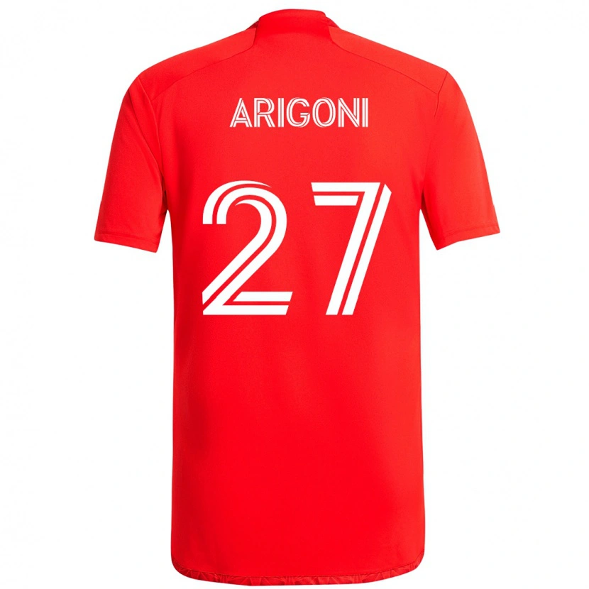 Danxen Heren Allan Arigoni #27 Rood Wit Thuisshirt Thuistenue 2025/26 T-Shirt