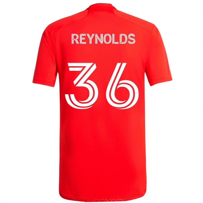 Danxen Heren Justin Reynolds #36 Rood Wit Thuisshirt Thuistenue 2025/26 T-Shirt