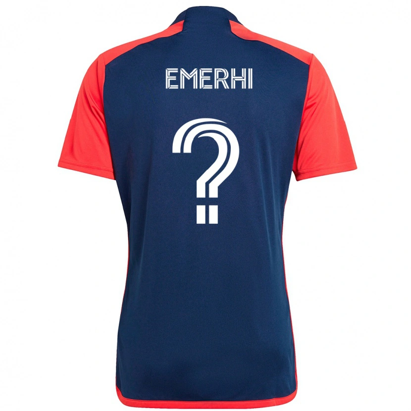 Danxen Heren Grant Emerhi #0 Blauw Rood Thuisshirt Thuistenue 2025/26 T-Shirt