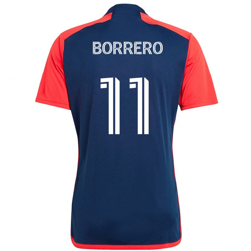 Danxen Heren Dylan Borrero #11 Blauw Rood Thuisshirt Thuistenue 2025/26 T-Shirt