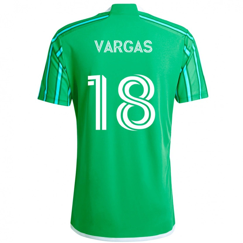 Danxen Heren Obed Vargas #18 Groen Wit Thuisshirt Thuistenue 2025/26 T-Shirt