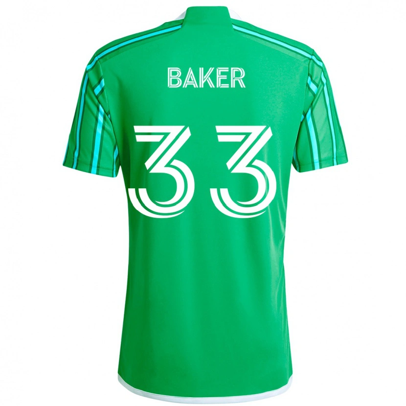 Danxen Heren Cody Baker #33 Groen Wit Thuisshirt Thuistenue 2025/26 T-Shirt