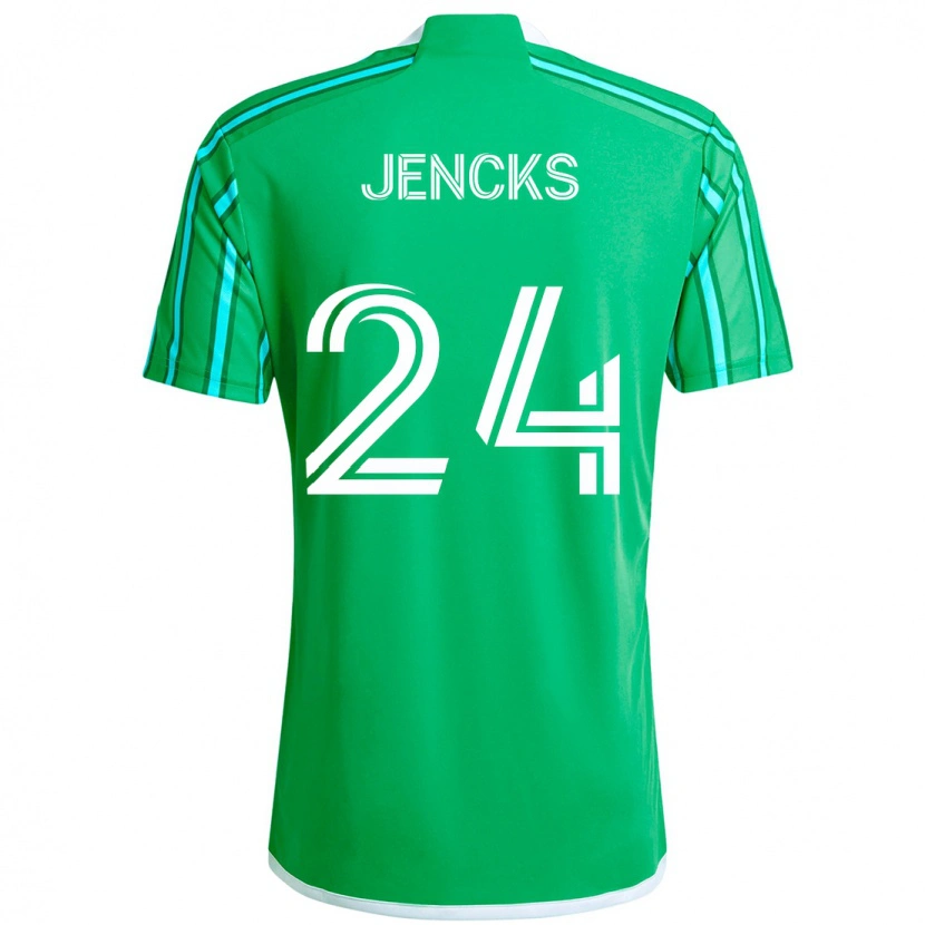 Danxen Heren India Jencks #24 Groen Wit Thuisshirt Thuistenue 2025/26 T-Shirt