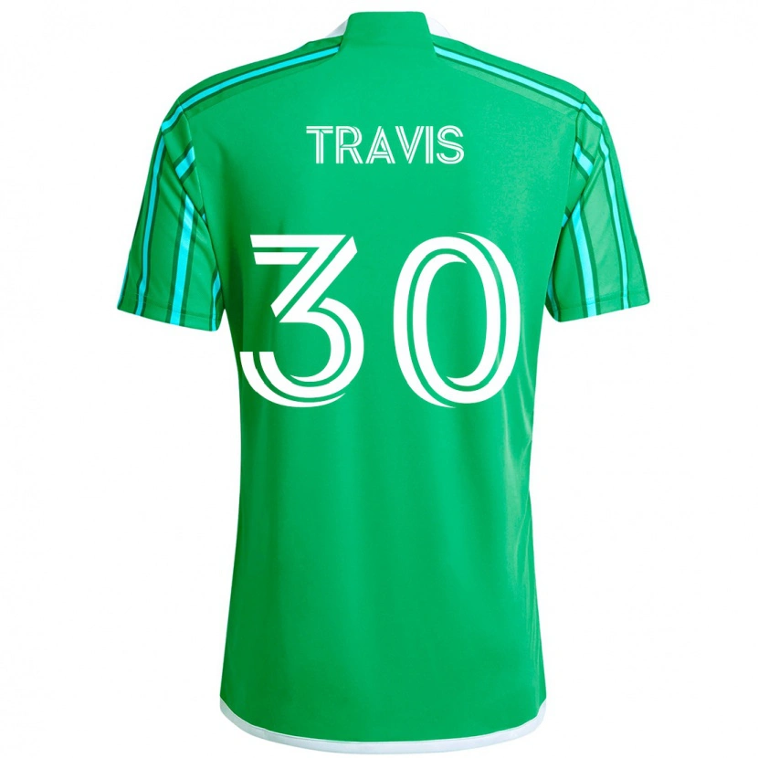 Danxen Heren Riley Travis #30 Groen Wit Thuisshirt Thuistenue 2025/26 T-Shirt