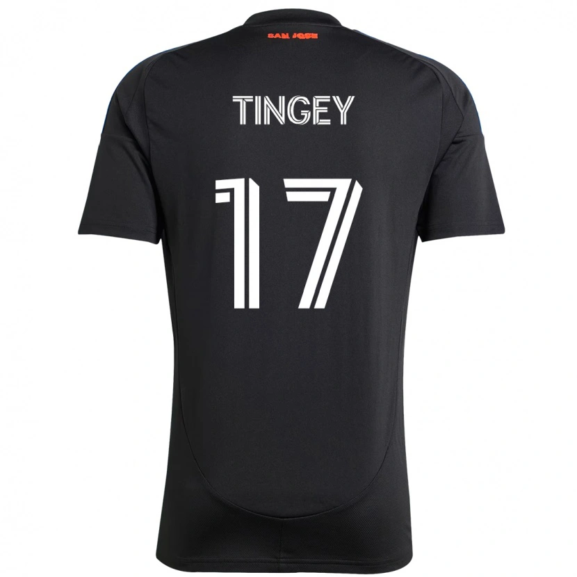 Danxen Heren Keegan Tingey #17 Zwart Donkerblauw Thuisshirt Thuistenue 2025/26 T-Shirt