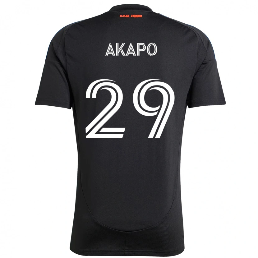 Danxen Heren Carlos Akapo #29 Zwart Donkerblauw Thuisshirt Thuistenue 2025/26 T-Shirt