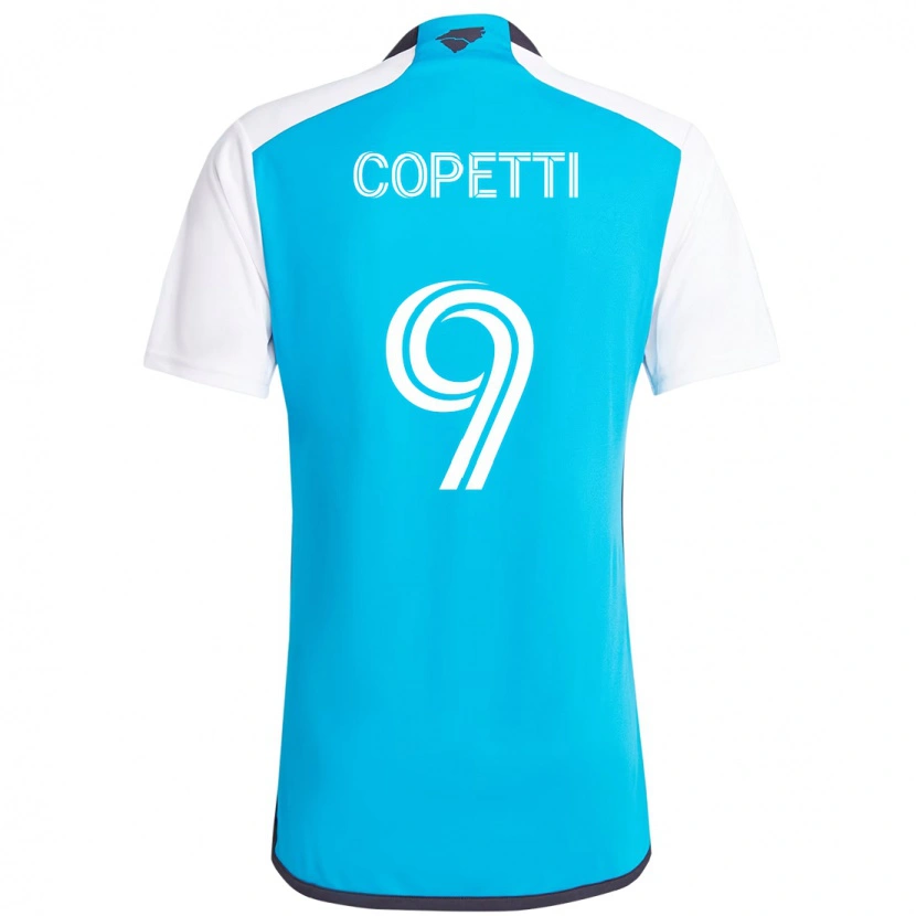 Danxen Heren Enzo Copetti #9 Hemelsblauw Wit Thuisshirt Thuistenue 2025/26 T-Shirt