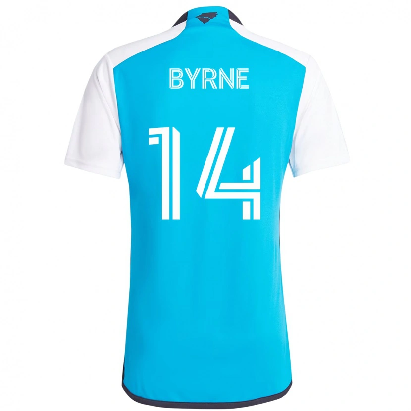 Danxen Heren Nathan Byrne #14 Hemelsblauw Wit Thuisshirt Thuistenue 2025/26 T-Shirt