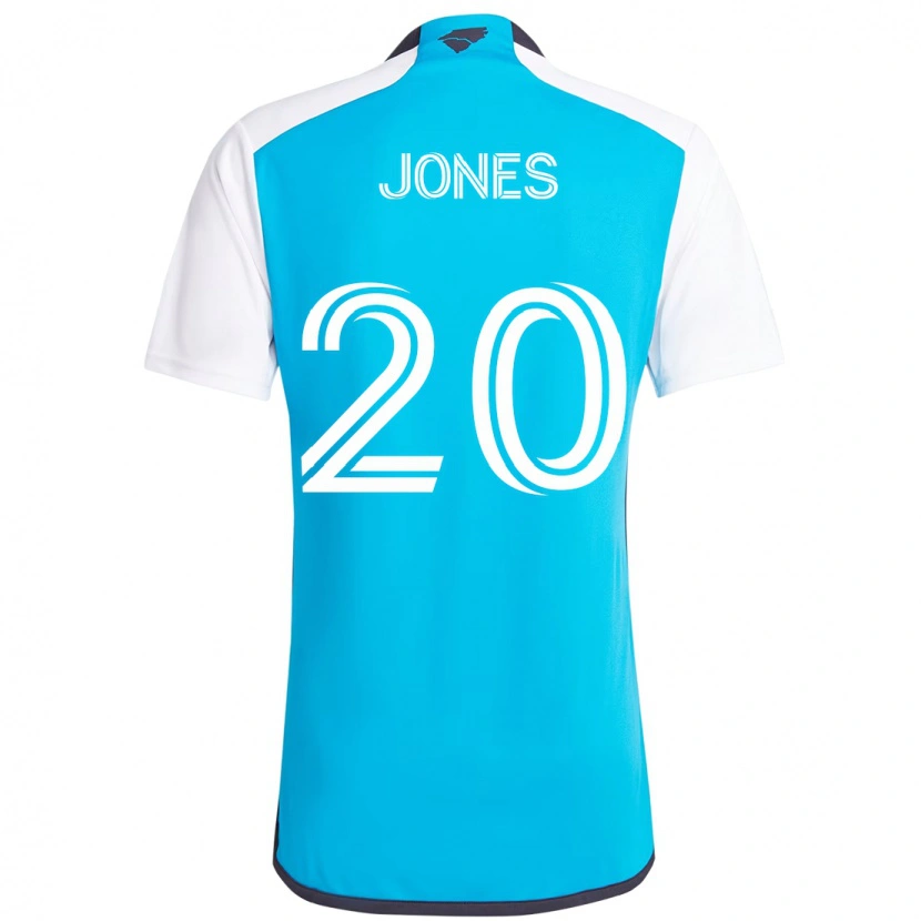 Danxen Heren Derrick Jones #20 Hemelsblauw Wit Thuisshirt Thuistenue 2025/26 T-Shirt