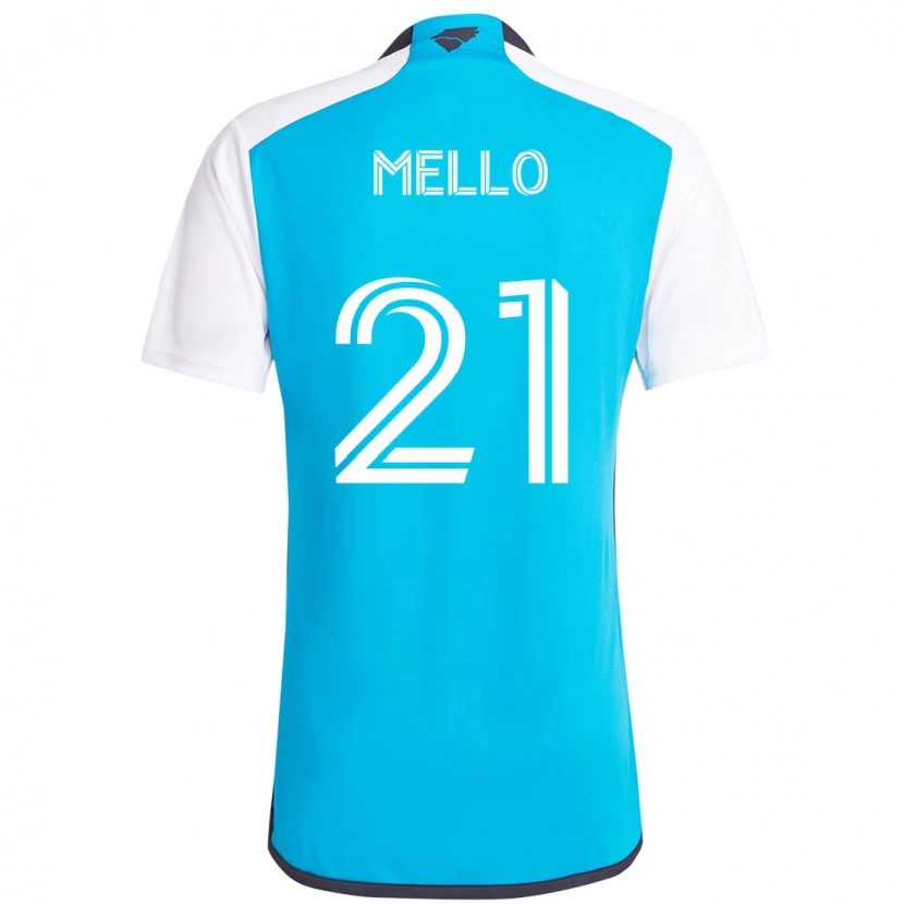 Danxen Heren Vinicius Mello #21 Hemelsblauw Wit Thuisshirt Thuistenue 2025/26 T-Shirt