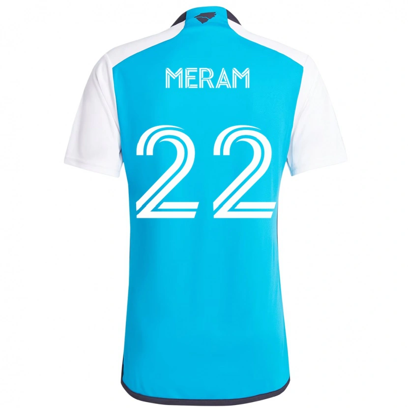 Danxen Heren Justin Meram #22 Hemelsblauw Wit Thuisshirt Thuistenue 2025/26 T-Shirt