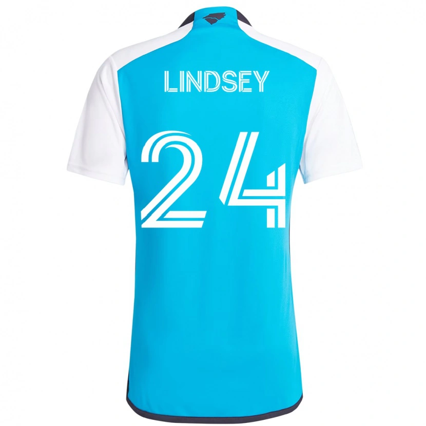 Danxen Heren Jaylin Lindsey #24 Hemelsblauw Wit Thuisshirt Thuistenue 2025/26 T-Shirt
