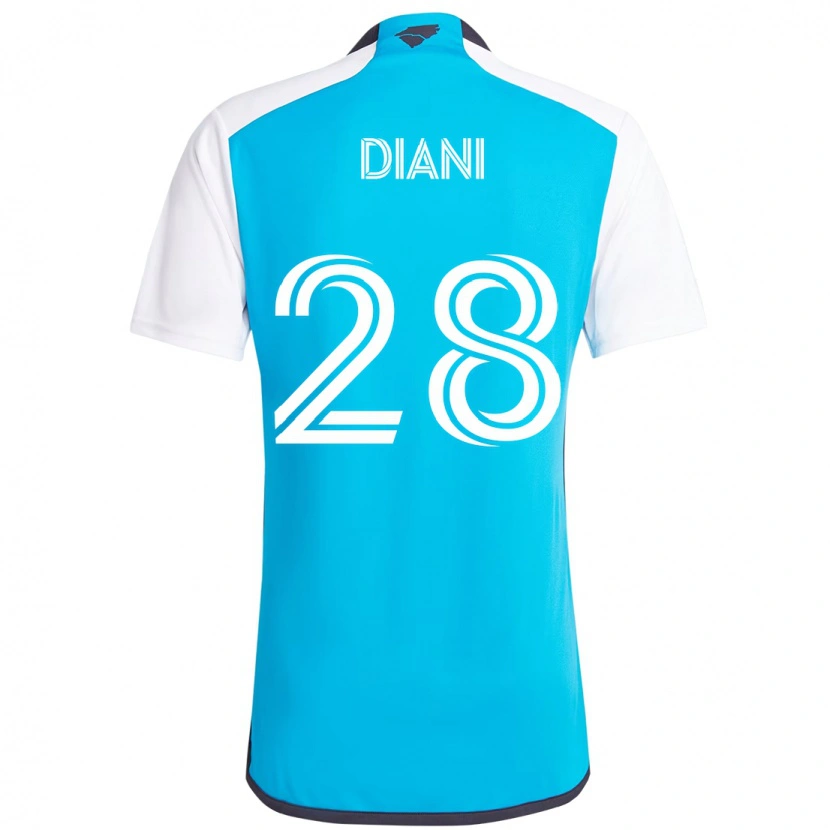 Danxen Heren Djibril Diani #28 Hemelsblauw Wit Thuisshirt Thuistenue 2025/26 T-Shirt